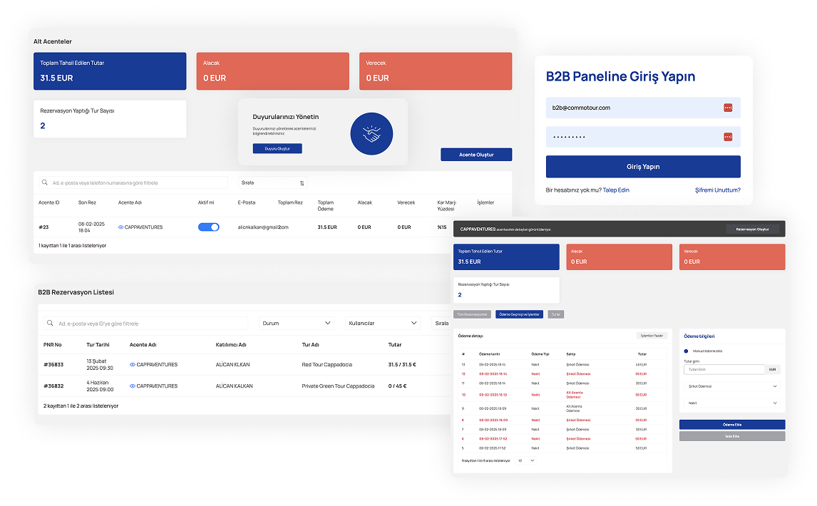 Alt acentelerinizle sınırsız çalışın.