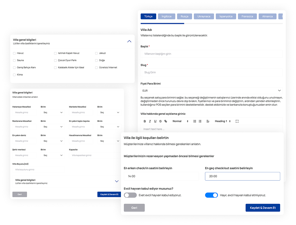 Anlaşmalı yatları ekleyin