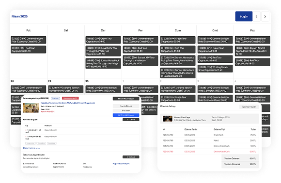 Rezervasyonlarınızı kolayca yönetin.