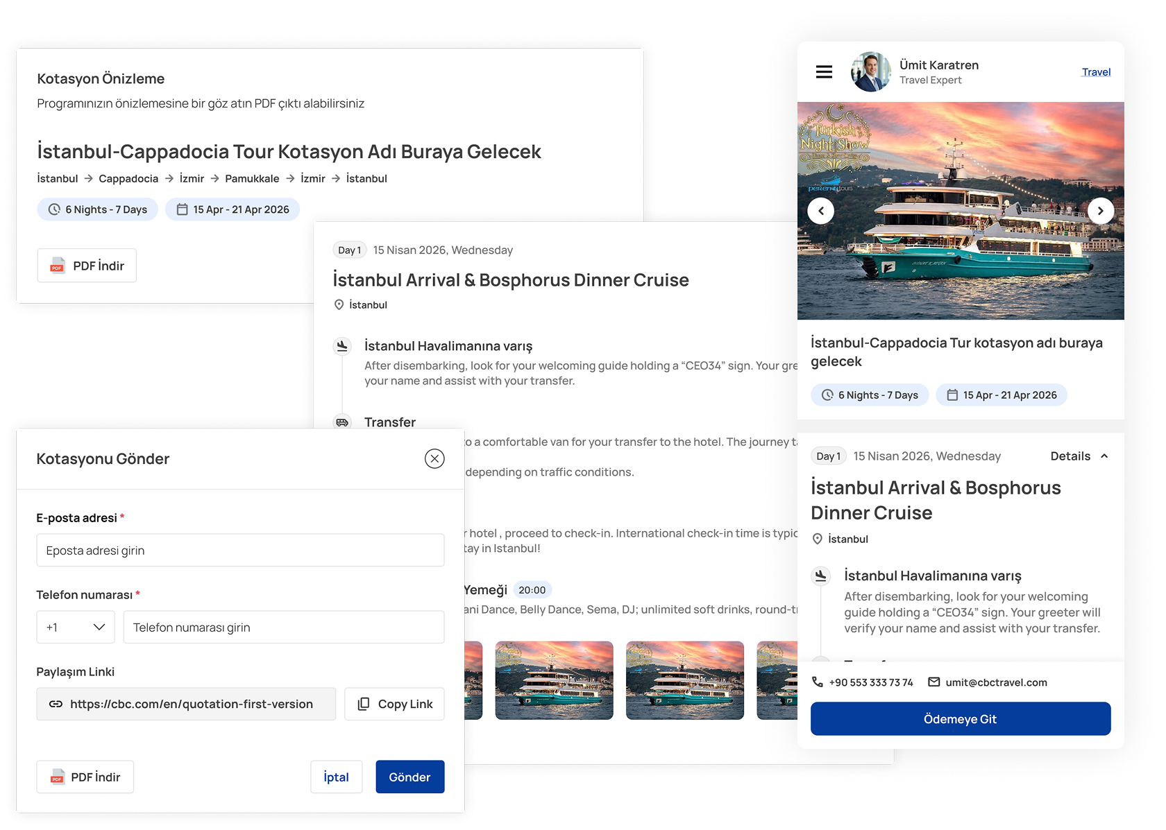 Önizleyin ve link oluşturup paylaşın