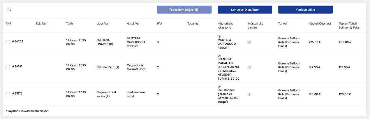 Tedarikçi operasyonlarını kontrol edin.