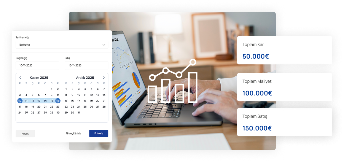 Yönetim <span>-></span> Raporlar